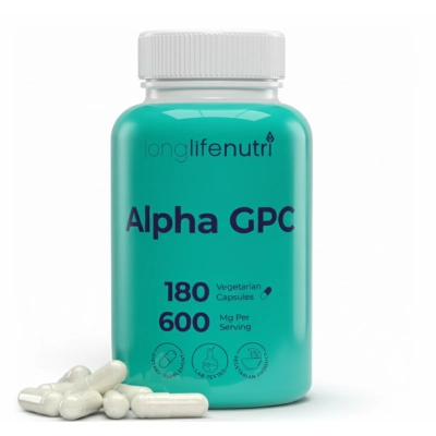 Alpha GPC Choline 600mg, 180 Cápsulas, LongLifeNutri