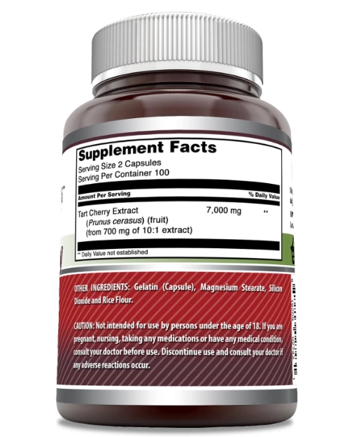 Tart Cherry Extract,  Cereja Ácida 7000mg, 200 Cápsulas, Amazing Formulas