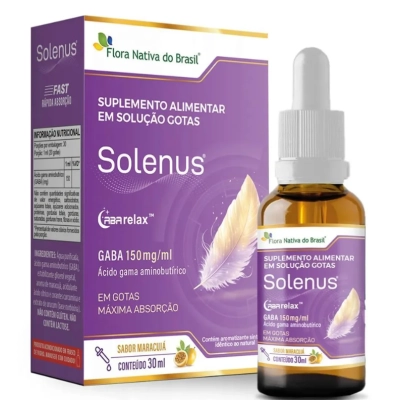 Solenus com Gaba 150mg, 30ml Sabor Maracujá, Flora Nativa
