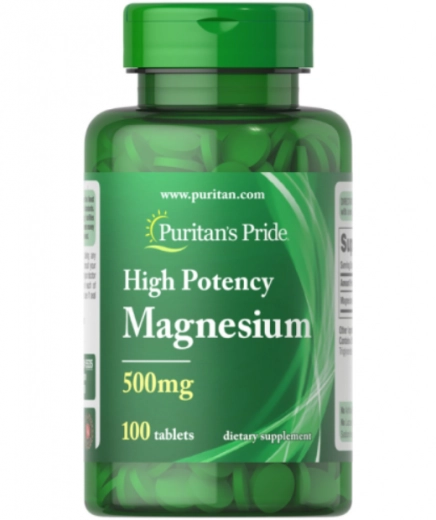 Magnésio, 500mg, 100 Comprimidos, Puritan's Pride