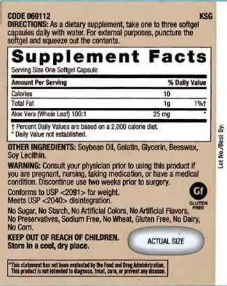 Aloe Vera Gel, Natural Brand, 90 Cápsulas, GNC