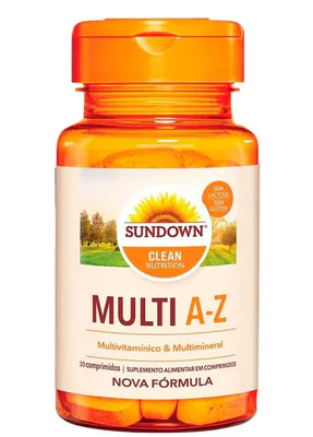 Multivitamínico e Mineral A-Z, 30 Comprimidos, Sundown