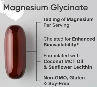 Glicinato de Magnésio 80mg, 120 Softgels, Sports Research