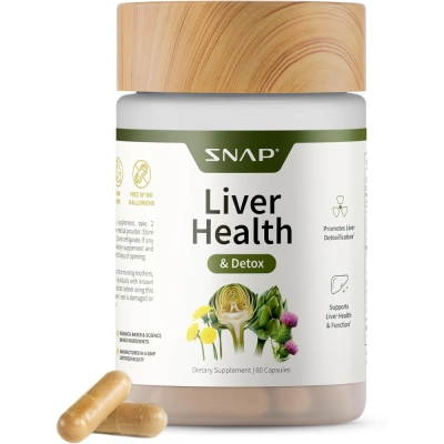 Liver Health &amp; Detox, Suporte ao Fígado, 60 Cápsulas, Snap