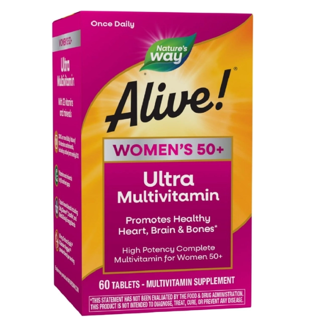 Ultra Multivitamínico Completo para Mulheres 50+ Alive, 60 Comprimidos, Nature's Way