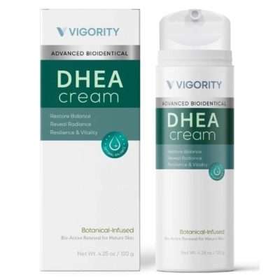 DHEA Cream, Creme Tópico DHEA Para Mulheres, 120g, Vigority DHEA Cream, Creme Tópico DHEA Para Mulheres, 120g, Vigority