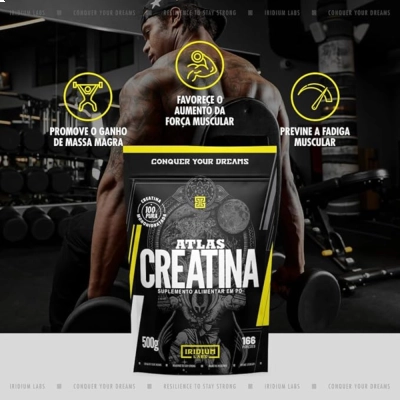 Creatina Atlas, 500g, Iridium Labs