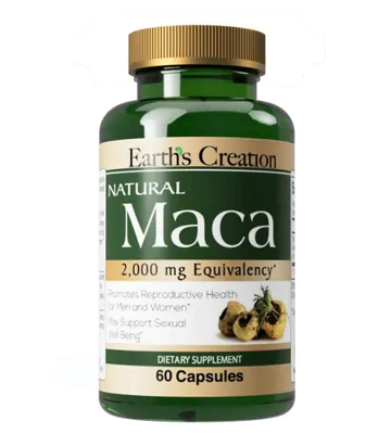 Maca, 2000mg, 60 Cápsulas, Earth's Creation