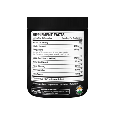 Tribulus 13 em 1, Força, Energia e Performance no Treino, Suporte Hormonal, 120 Cápsulas, Zolotus
