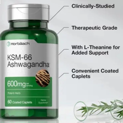 KSM-66 Ashwagandha, 600Mg, 60 Cápsulas, Horbaach 