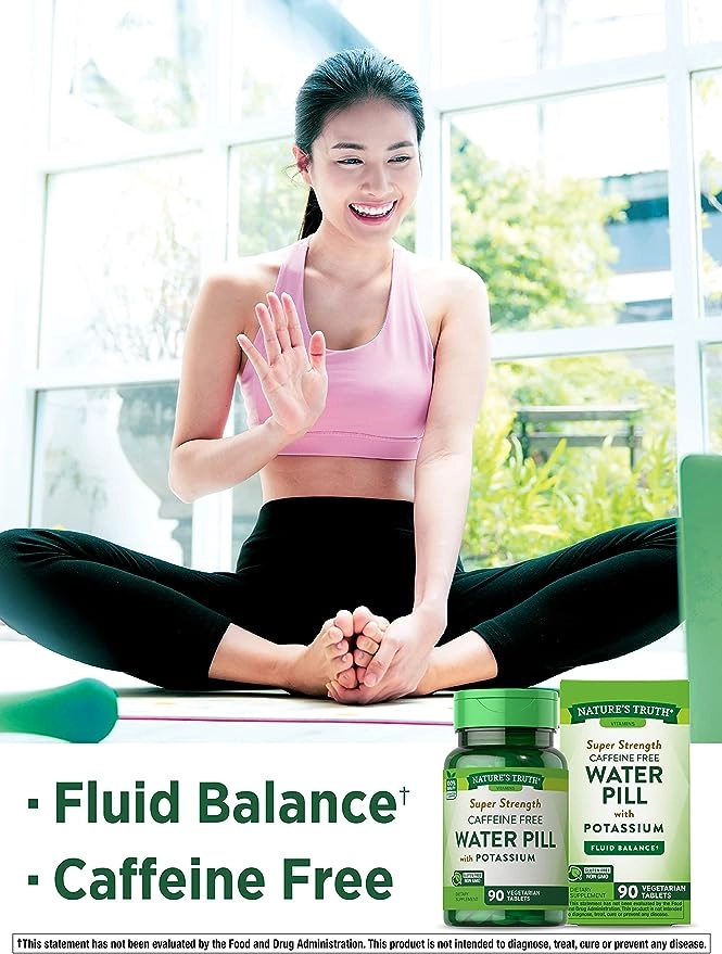 Water Pills com Potássio, 90 comprimidos, Nature's Truth