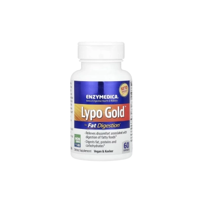 LYPO GOLD FOR FAT DIGESTION, 60 CAPSULAS, ENZYMEDICA 