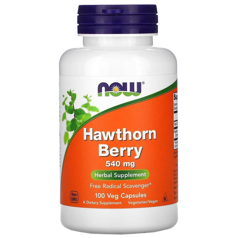Hawthorn Berry, (Baga de Espinheiro) 540 mg, 100 Cápsulas, Now