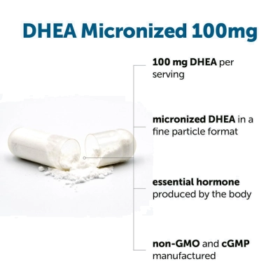 DHEA, 100mg, Equilíbrio Hormonal e Vitalidade, 240 Cápsulas, Micro Ingredients