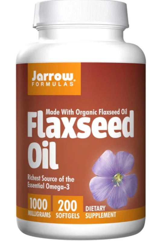 Flaxseed Oil, Óleo de Linhaça Orgânico 1000mg, 200 Cápsula, Jarrow Formulas