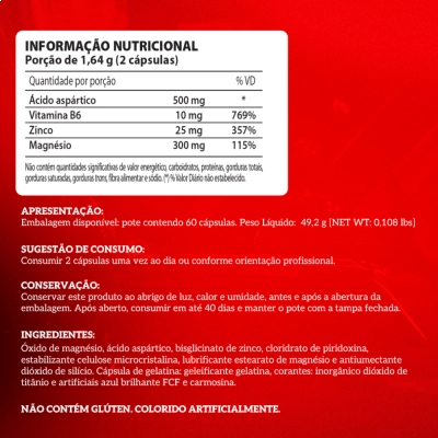 ZMA Testo Booster, 60 Cápsulas, Integralmedica