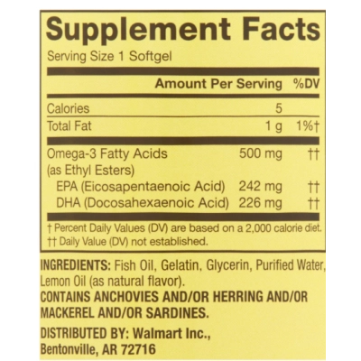 Ômega-3 500mg, Oleo de Peixe para a Saúde do Coração, 180 cápsulas, Spring Valley