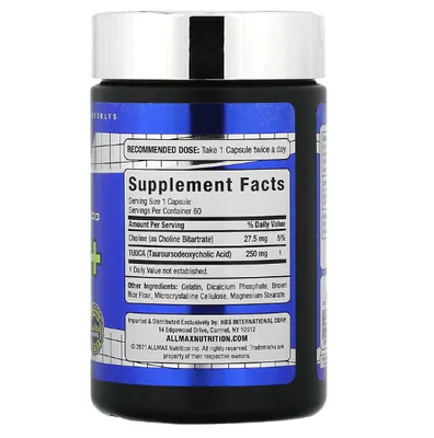 TUDCA+ 250mg, 60 Cápsulas, AllMax Nutrition