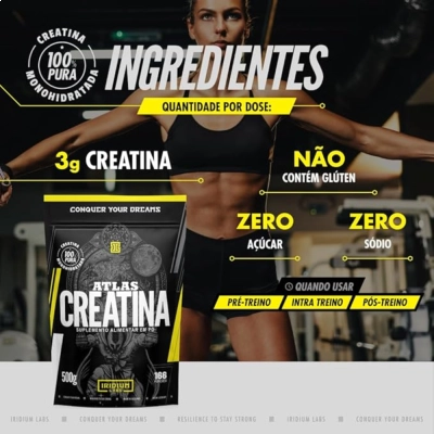 Creatina Atlas, 500g, Iridium Labs
