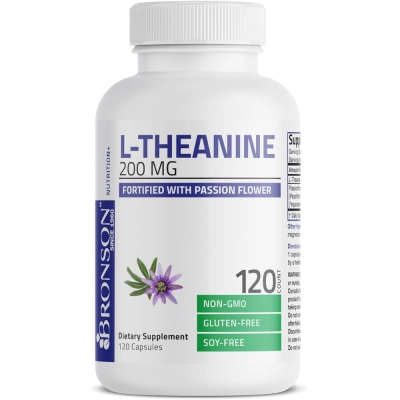 L‑Teanina, 200mg, 120 Cápsulas, Bronson 