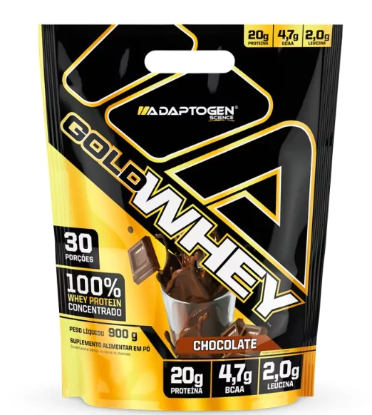 Gold Whey, 900g Sabor Chocolate, Adaptogen
