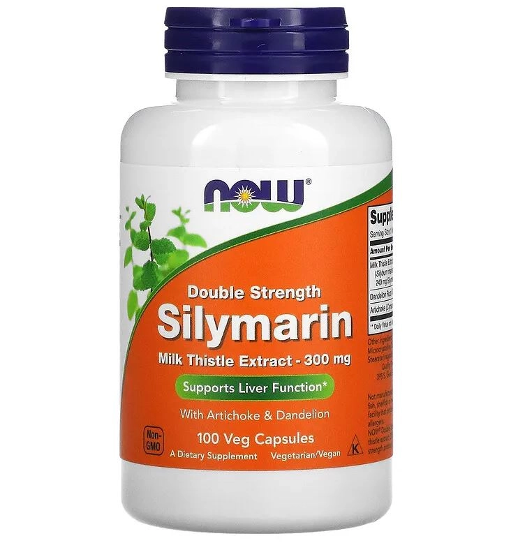 Milk Thistle, Silymarin de Dosagem Dupla, 300 mg, 100 Cápsulas, Now
