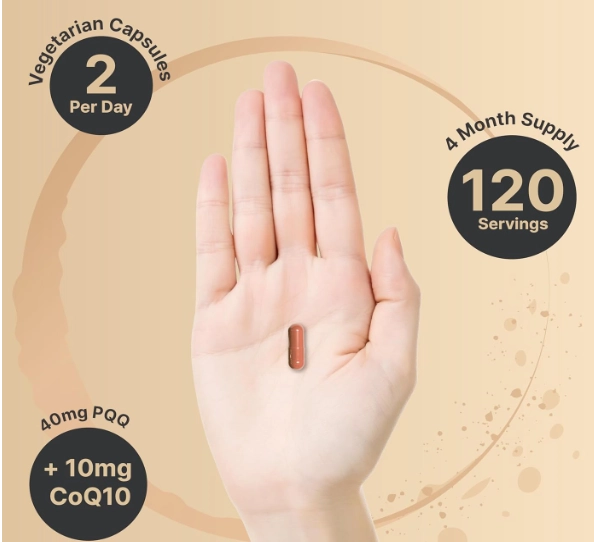 PQQ 40mg,  Com CoQ10 10mg, 240 cápsulas, NatureBell