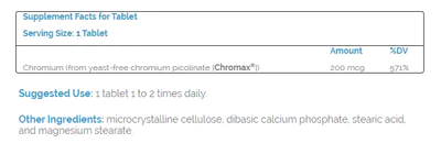 Chromium Picolinate (Picolinato de Cromo), 200mcg, 120 Tabletes, Source Naturals