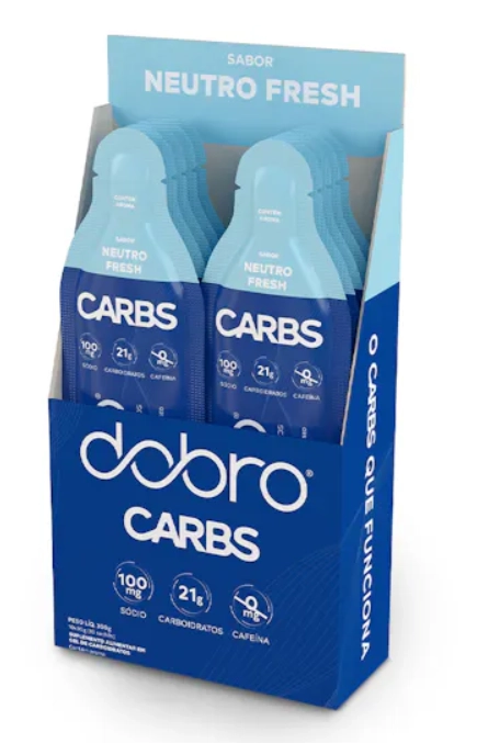 Carbs Gel, Sabor Neutro Fresh, Sem Cafeína, 30g cada, Caixa com 10, Dobro