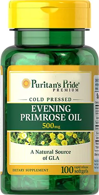 Óleo de Prímula, Evening Primrose Oil, 500mg,100 cápsulas, Puritans Pride