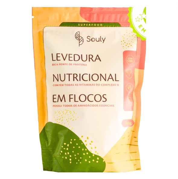 Levedura Nutricional em Flocos, 180g, Souly