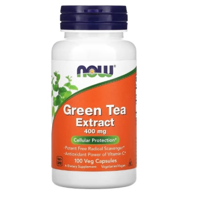 Extrato de Chá Verde, 400mg, 100 Cápsulas, Now