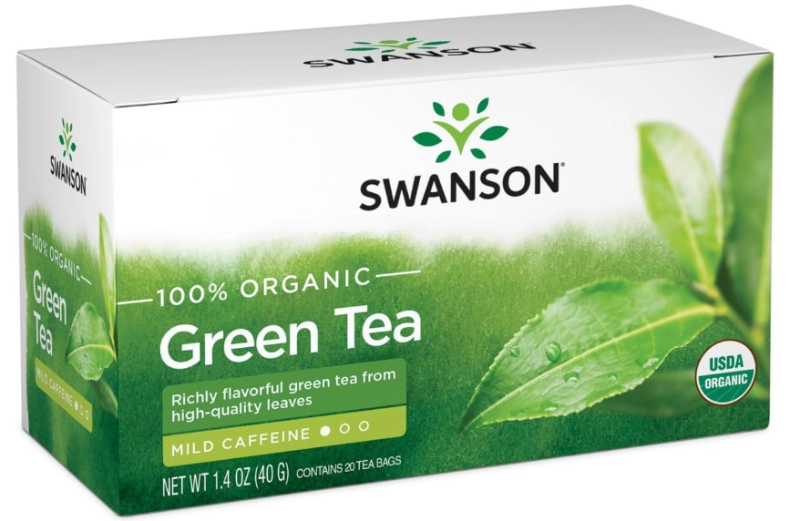 Chá Orgânico 100% Natural Sabores, 20 Sachês, Swanson