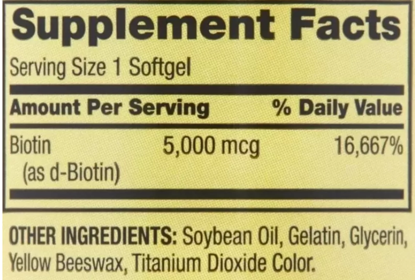 Biotina 5000mcg, 240 Cápsulas, Spring Valley