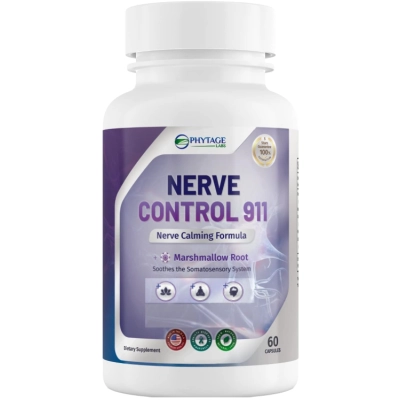 Nerve Control 911, Para o Sistema Nervoso e Calma Diária, 60 Cápsulas, Hytage Labs