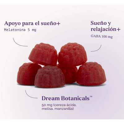 Ultra Sleep 3 em 1, Melatonina  5mg, Gaba e Extratos Botânicos, 50 Gomas Sabor Morango, Natrol 