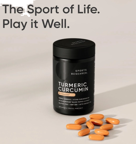 Turmeric Cúrcuma com Pimenta Preta, 500mg, 120 Capsulas, Sports Research