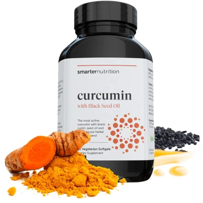 Curcumin 400mg, Curcumina Combate Radicais Livres, 60 Cápsulas, Smarternutrition