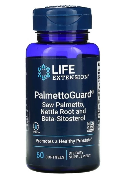 PalmettoGuard Saw Palmetto, Beta-Sitosterol, 60 Softgels, Life Extension