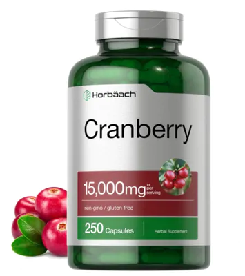 Cranberry 15000mg, Com Vitamina C, 250 cápsulas, Horbaach