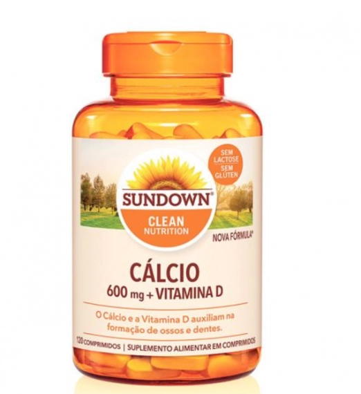 Calcio + Vitamina D3, 600mg, 120 Comprimidos, Sundown