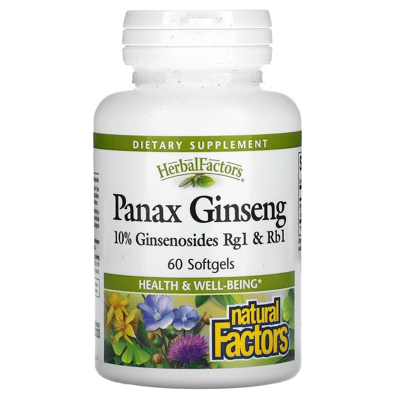 Panax Ginseng, 60 Cápsulas Softgel, Natural Factors