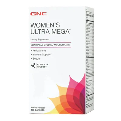Multivitamínico Feminino, Ultra Mega, 90 Cápsulas, GNC