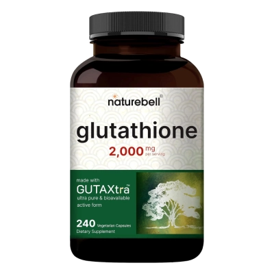  Glutationa, 2000mg, Pureza Superior a 98%, 240 Cápsulas, Naturebell