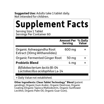 Ashwagandha, Auxílio no Controle do Estresse, 600mg, 60 Comprimidos, Garden of Life