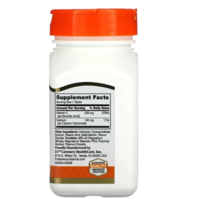 Vitamina C 250mg, 110 Comprimidos, 21st Century