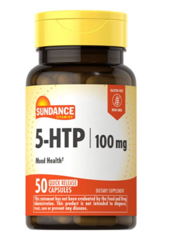 5-HTP, 100mg, 50 cápsulas, Sundance