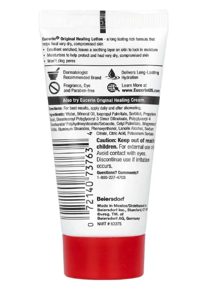 Loção Regeneradora Original, Sem Perfume, 30ml, Eucerin