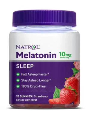 Melatonina 10mg, 90 Gomas sabor Morango, Natrol
