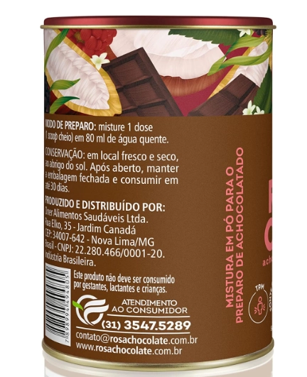 Rosa Choc, Achocolatado em Pó, Para Fases do Ciclo Feminino, 154g Sabor Chocolate Belga, Organify
